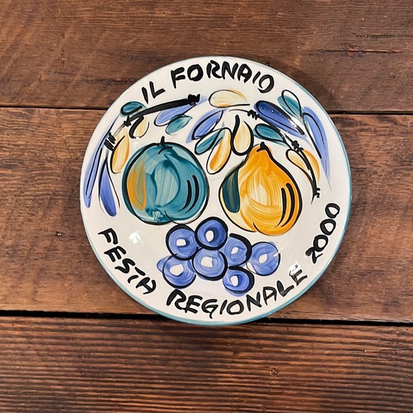 IL FORNAIO FESTA REGIONALE 2000 VINTAGE ITALIAN COLLECTIBLE PLATE #1171/2000 - Picture 2 of 6